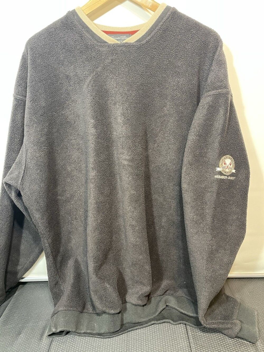 Men’s Second Skin Charlevoix Country Club Golf Gray Sherpa V-Neck XXLT #0233